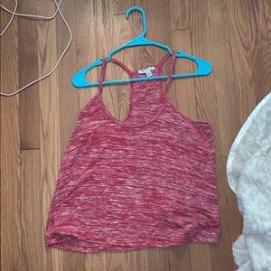 Red & White knit tank